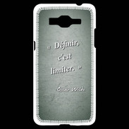 Coque Samsung Grand Prime 4G Définir Vert Citation Oscar Wilde