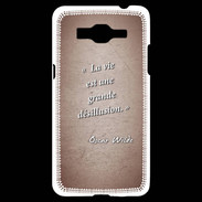 Coque Samsung Grand Prime 4G Désillusion vie Rouge Citation Oscar Wilde