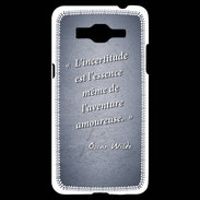 Coque Samsung Grand Prime 4G Incertitude amour Bleu Citation Oscar Wilde