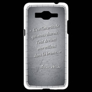 Coque Samsung Grand Prime 4G Incertitude amour Noir Citation Oscar Wilde