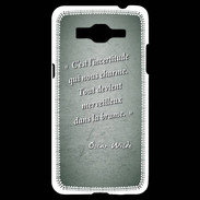 Coque Samsung Grand Prime 4G Incertitude amour Vert Citation Oscar Wilde