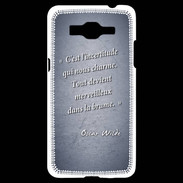 Coque Samsung Grand Prime 4G Incertitude Bleu Citation Oscar Wilde