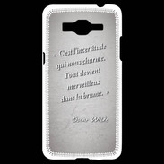 Coque Samsung Grand Prime 4G Incertitude Gris Citation Oscar Wilde