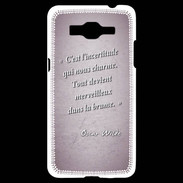 Coque Samsung Grand Prime 4G Incertitude Rose Citation Oscar Wilde