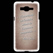 Coque Samsung Grand Prime 4G Incertitude Rouge Citation Oscar Wilde