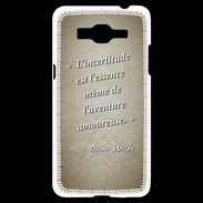 Coque Samsung Grand Prime 4G Incertitude Sepia Citation Oscar Wilde