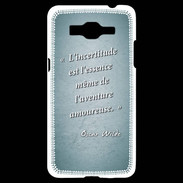 Coque Samsung Grand Prime 4G Incertitude Turquoise Citation Oscar Wilde