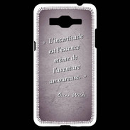 Coque Samsung Grand Prime 4G Incertitude Violet Citation Oscar Wilde