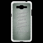 Coque Samsung Grand Prime 4G Incertitude Vert Citation Oscar Wilde