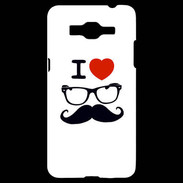 Coque Samsung Grand Prime 4G I love Lunette Moustache