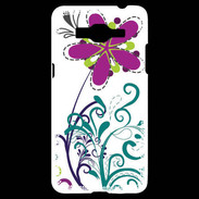 Coque Samsung Grand Prime 4G motif floral bleu