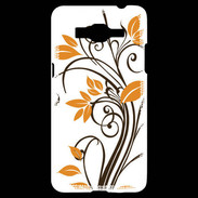 Coque Samsung Grand Prime 4G motif floral marron