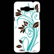 Coque Samsung Grand Prime 4G motif floral bleu clair