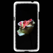 Coque Samsung Grand Prime 4G Belle rose sur fond noir PR