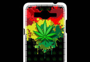Coque Samsung Grand Prime 4G Feuille de cannabis et cœur Rasta