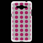 Coque Samsung Grand Prime 4G pois gris & framboise