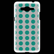 Coque Samsung Grand Prime 4G pois gris & turquoise