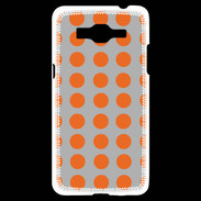 Coque Samsung Grand Prime 4G pois gris & orange