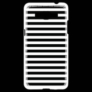 Coque Samsung Grand Prime 4G rayures noires et blanches