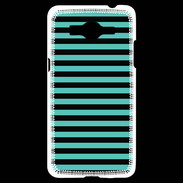 Coque Samsung Grand Prime 4G rayures noires et bleues