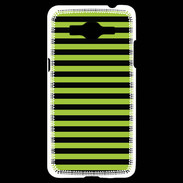 Coque Samsung Grand Prime 4G rayures noires et vertes