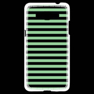 Coque Samsung Grand Prime 4G rayures vert d'eau et noires