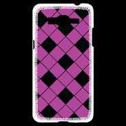 Coque Samsung Grand Prime 4G losange noir & rose