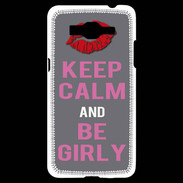 Coque Samsung Grand Prime 4G Keep Calm Girl Gris