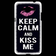 Coque Samsung Grand Prime 4G Keep Calm Kiss me Noir