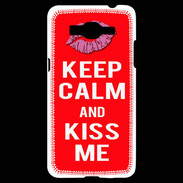 Coque Samsung Grand Prime 4G Keep Calm Kiss me Rouge