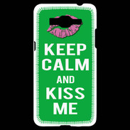 Coque Samsung Grand Prime 4G Keep Calm Kiss me Vert