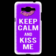 Coque Samsung Grand Prime 4G Keep Calm Kiss me Violet