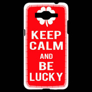 Coque Samsung Grand Prime 4G Keep Calm Be Lucky Rouge