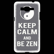 Coque Samsung Grand Prime 4G Keep Calm Be Zen Gris