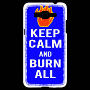 Coque Samsung Grand Prime 4G Keep Calm Burn Bleu