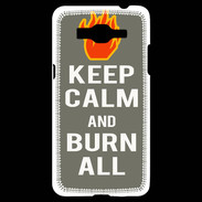 Coque Samsung Grand Prime 4G Keep Calm Burn Gris