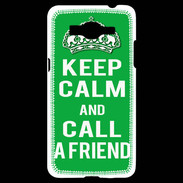 Coque Samsung Grand Prime 4G Keep Calm Call friend Vert
