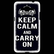 Coque Samsung Grand Prime 4G Keep Calm Carry on Noir