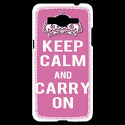 Coque Samsung Grand Prime 4G Keep Calm Carry on Rose