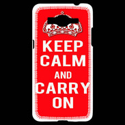 Coque Samsung Grand Prime 4G Keep Calm Carry on Rouge