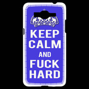 Coque Samsung Grand Prime 4G Keep Calm Fuck hard bleu