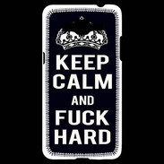 Coque Samsung Grand Prime 4G Keep Calm Fuck hard Noir