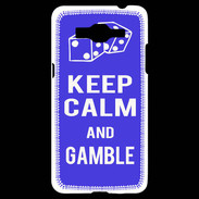 Coque Samsung Grand Prime 4G Keep Calm Gamble Bleu