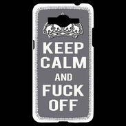 Coque Samsung Grand Prime 4G Keep Calm Fuck Off Gris