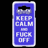 Coque Samsung Grand Prime 4G Keep Calm Fuck off bleu