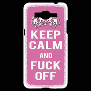 Coque Samsung Grand Prime 4G Keep Calm Fuck Off Rose