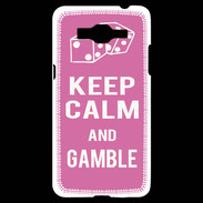 Coque Samsung Grand Prime 4G Keep Calm Gamble Rose