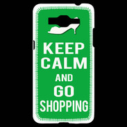Coque Samsung Grand Prime 4G Keep Calm Go Shopping Vert