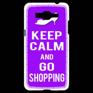 Coque Samsung Grand Prime 4G Keep Calm Go Shopping Violet
