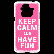 Coque Samsung Grand Prime 4G Keep Calm Have fun Rose